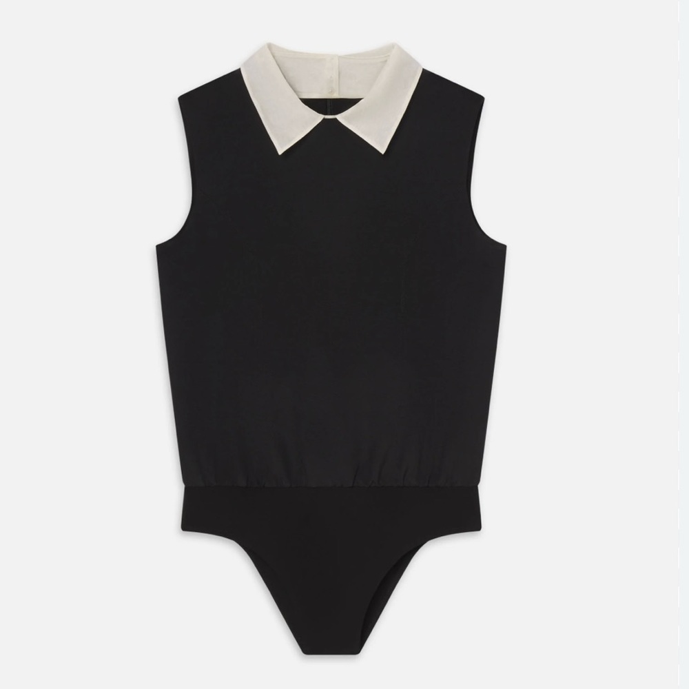 Frame The City Bodysuit with Removable White Collar